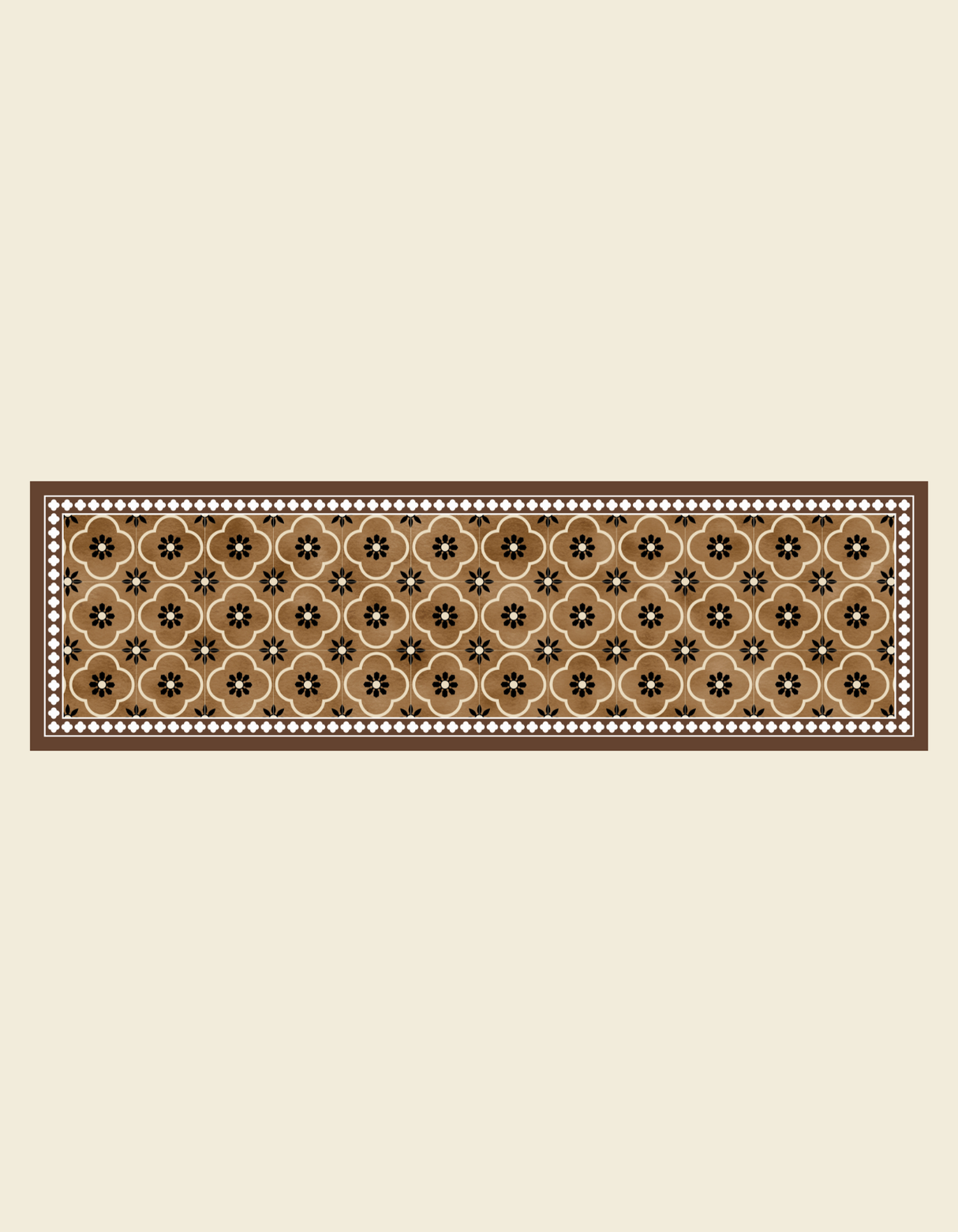 Classic Quatrefoil Kitchen Mat