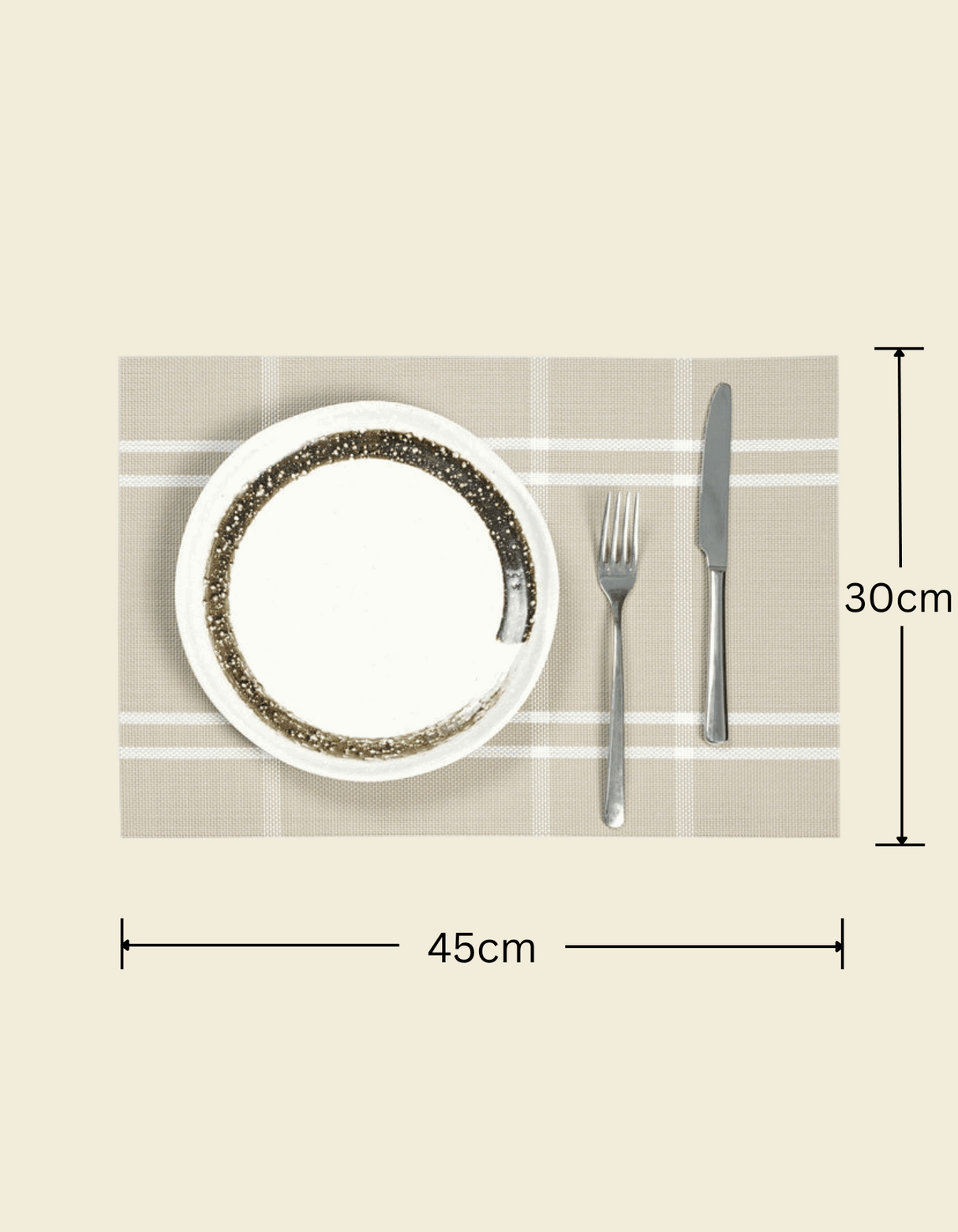 UnRoll Stylish PVC Place Mat - Beige
