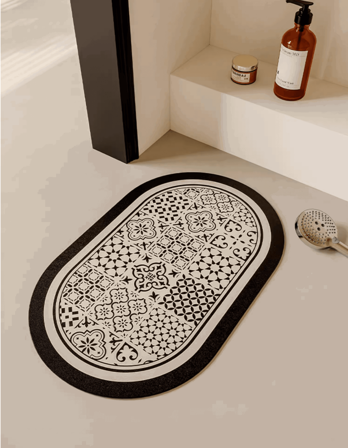 Introduce the stylish UnRoll Classic Patchwork Bath Mat. Transform your bathroom routine with an ultra-absorbent, fast-drying, anti-bacterial and elegant bathroom mat.