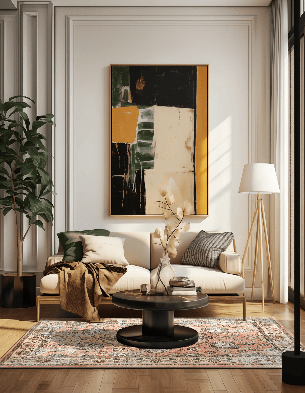 Ultra Thin Faux Wool Non-Slip Washable Low-Pile Carpet - Pink