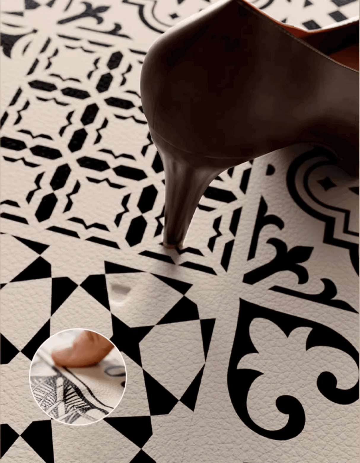 Talavera Tile Kitchen Mat features a Spanish-Mexican mosaic tile style. It's a non-slip, water & oil proof, non-absorbent and hypoallergenic kitchen runner. Protect your kitchen floor and spice up your decor with bold colors!