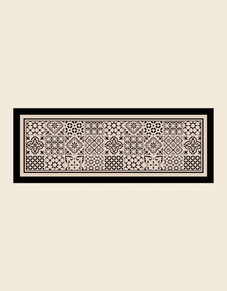 The Classic Patchwork Kitchen Mat features a geometric mosaic tile pattern that complements your home decor. It also prevents accidental slips and spills in the kitchen.