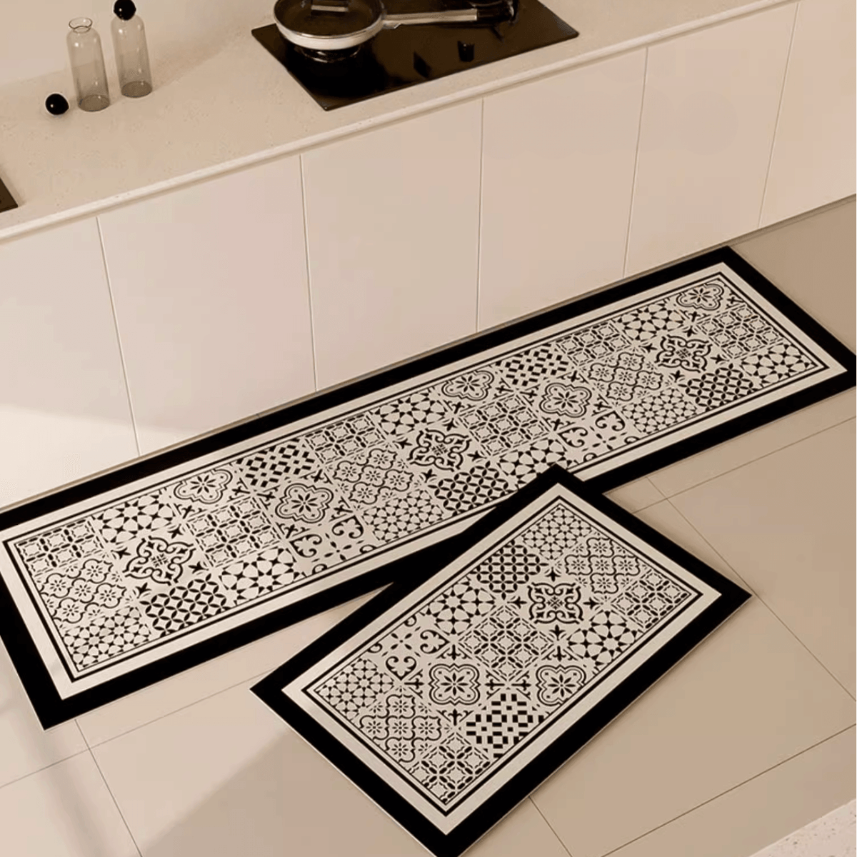 Classic Patchwork Kitchen Mat | Stylish Non-Slip Kitchen Rug | 18*30 ...