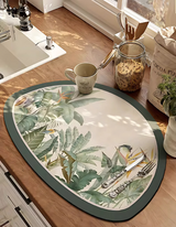 Evergreen Oasis Dish Drying Mat