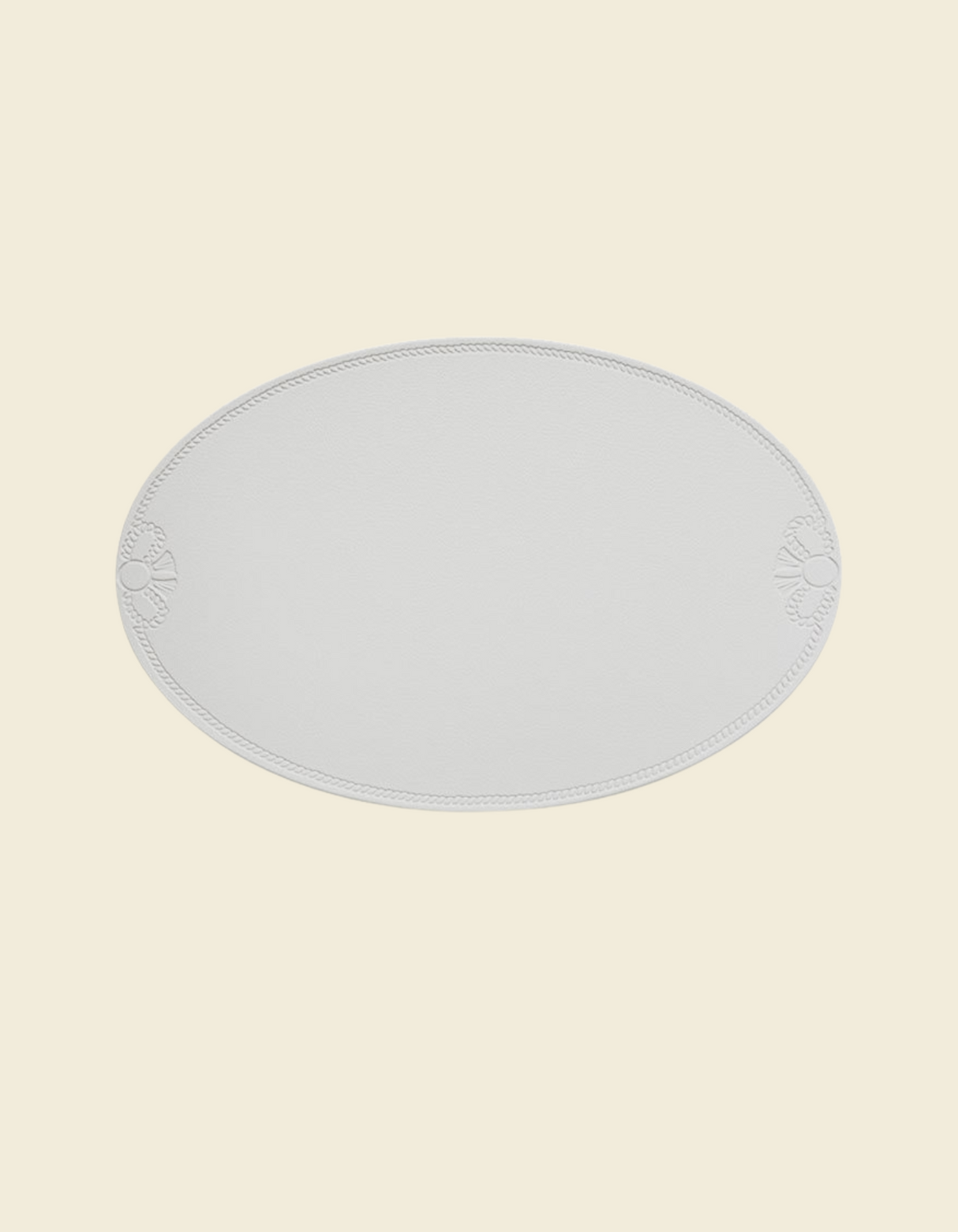 UnRoll Oval Retro Vegan Leather Place Mat - Grey