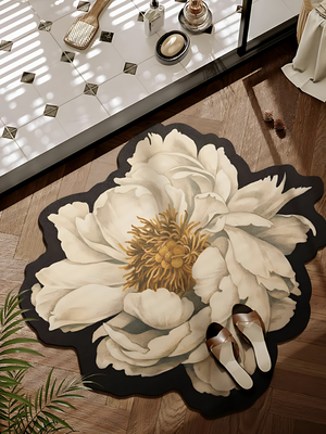 Blooming Noir Bath Mat