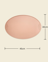 UnRoll Oval Retro Vegan Leather Place Mat - Pink