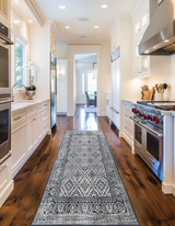 Boho Blue Kitchen Runner in Blue