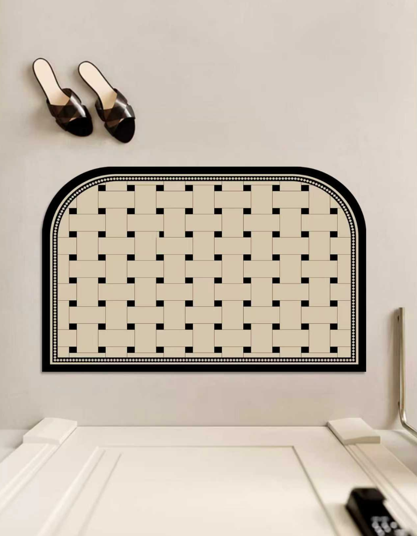 Paper Mat Classy Checkerboard Door Mat | Elegant & Decorative Entrance Mat | 24*35 ...