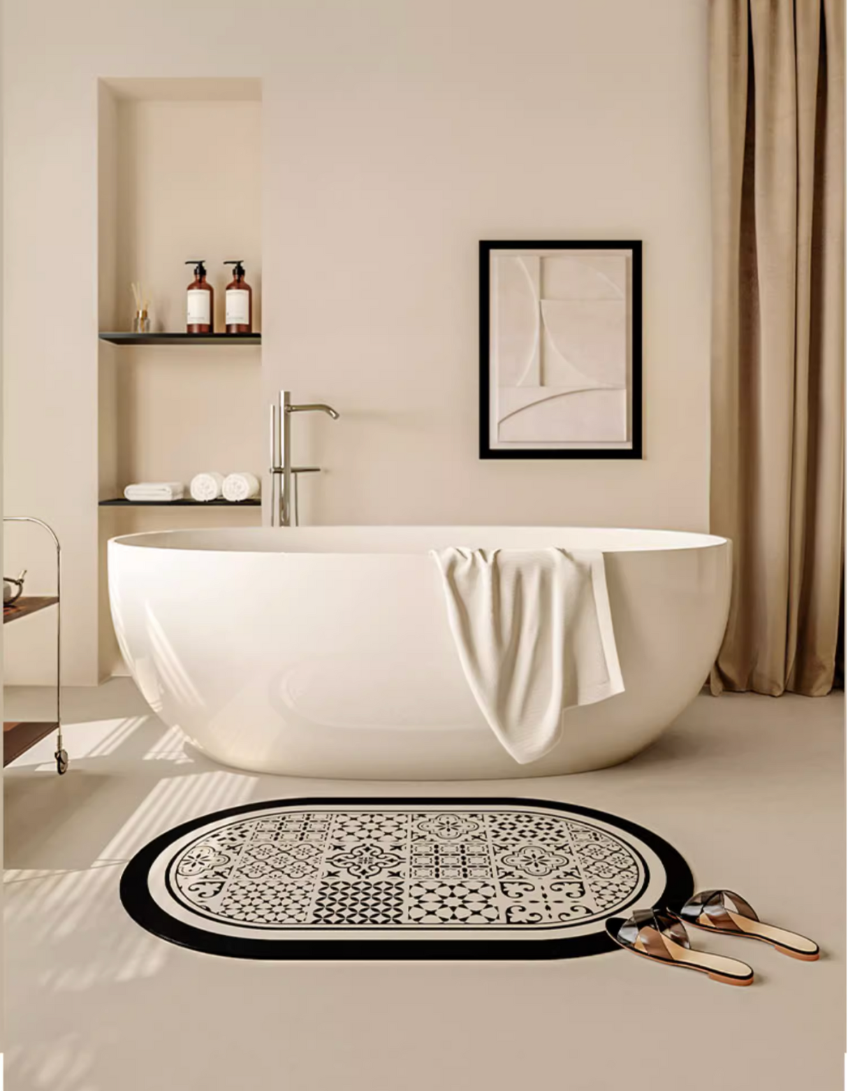 Introduce the stylish UnRoll Classic Patchwork Bath Mat. Transform your bathroom routine with an ultra-absorbent, fast-drying, anti-bacterial and elegant bathroom mat. 