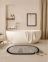 Introduce the stylish UnRoll Classic Patchwork Bath Mat. Transform your bathroom routine with an ultra-absorbent, fast-drying, anti-bacterial and elegant bathroom mat. 