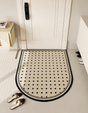 Checkerboard Door Mat. It is waterproof, non-slip, stain-repellent, durable and arched-shaped, making it an excellent indoor entrance welcome doormat.