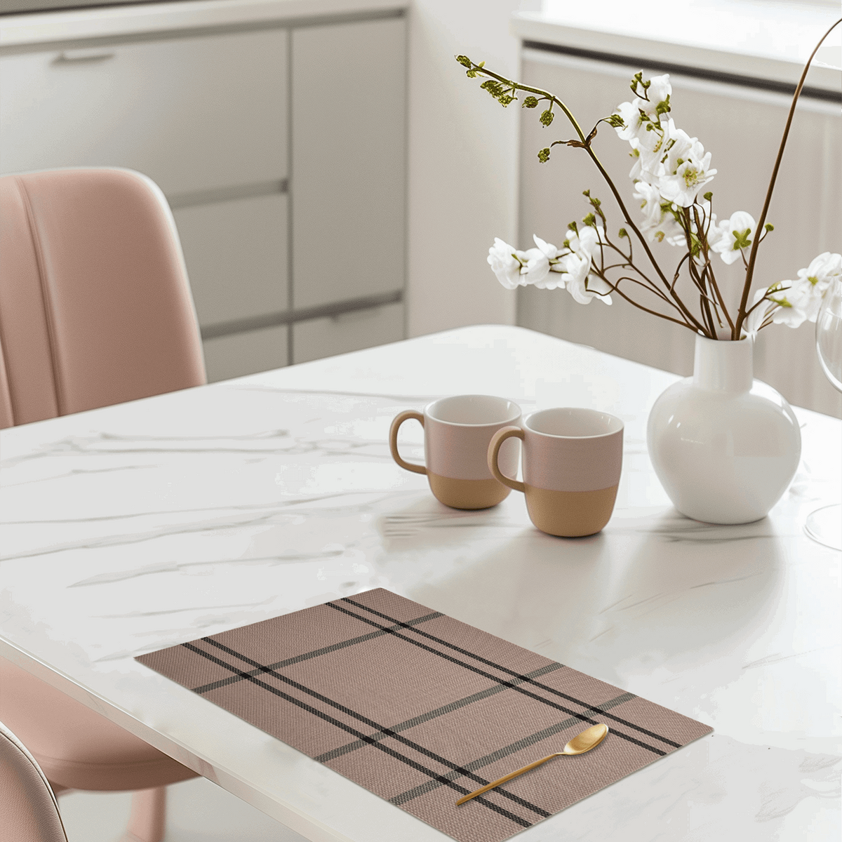 UnRoll Stylish PVC Place Mat - Pink | Chic and Functional – Maison Matta