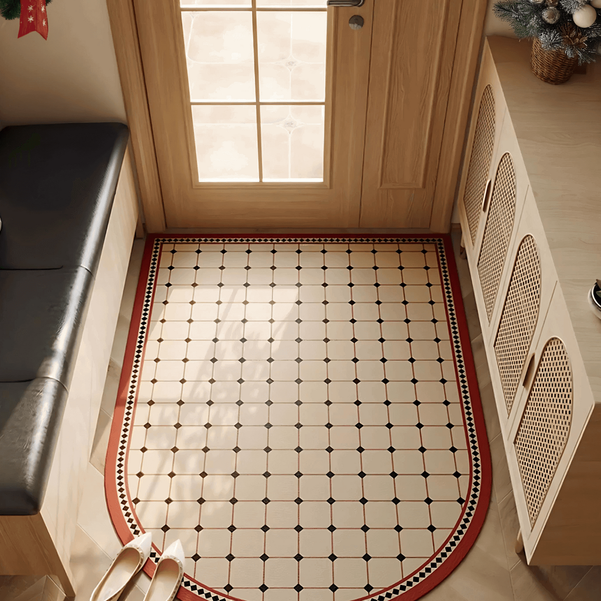 Roman Tile Door Mat | Stylish Retro Tile Design Entrance Mat