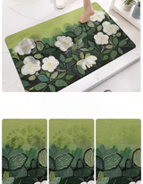 Introduce our absorbent Van Gogh Style Wild Roses Bath Mat. It's fast-drying, antibacterial, anti-mold, while adding a piece of classic art decor to your home. 